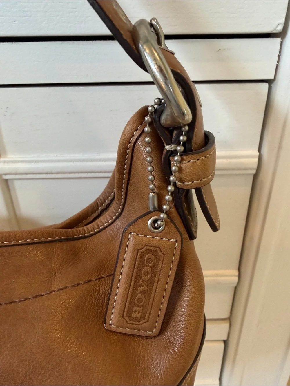 Vintage Coach Tan SoHo Mini Hobo Purse 4283 - Picture 3 of 12